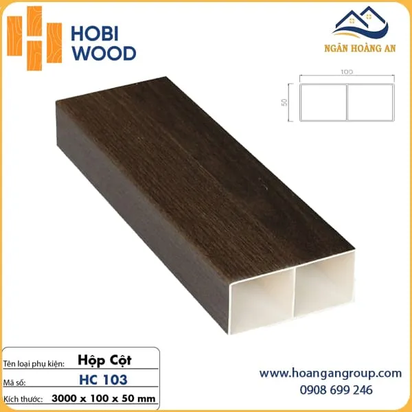 Thanh Lam Trang Trí Nhựa Giả Gỗ Hobi Wood 100x50
